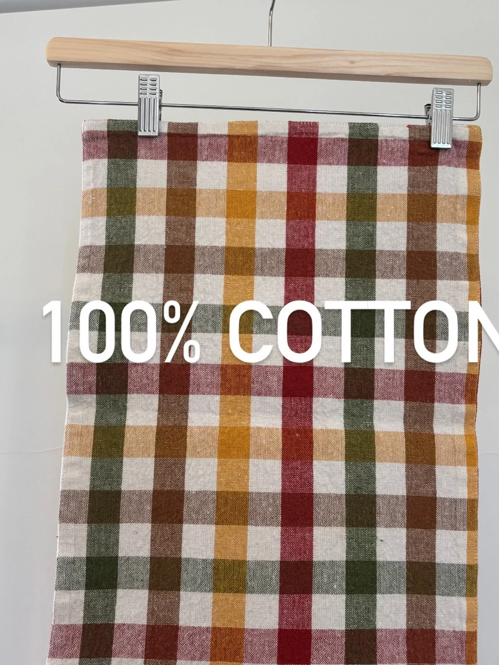 Plaid Fabric Placemats | 100% Cotton | set of 8 | Sustainable Home | Cottagecore